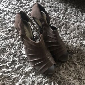 Guess peep toe heels